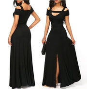 v-neck off-the-shoulder split long skirt, view 5 - MRSLM