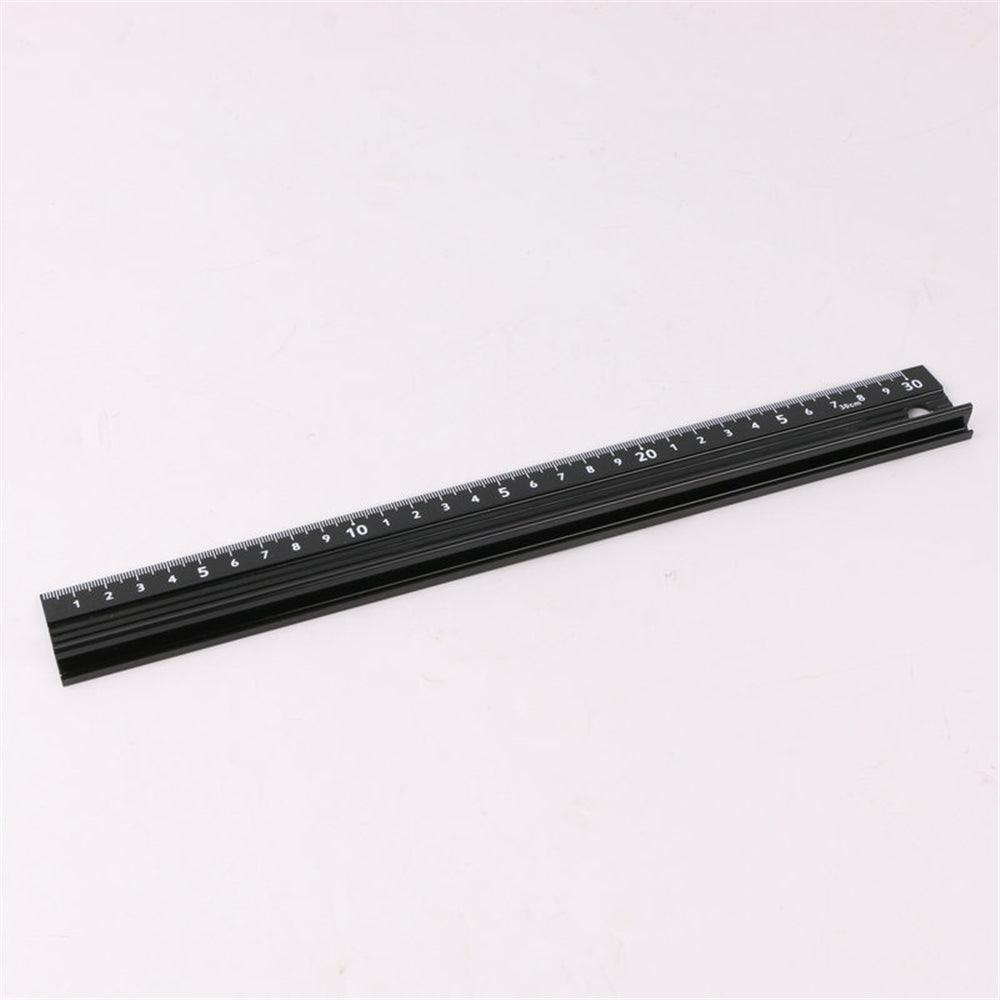 20/30/45cm Aluminum Alloy Protective Ruler Cutting Straight Scale Engineers Measuring Woodworking Cutting Tool - MRSLM