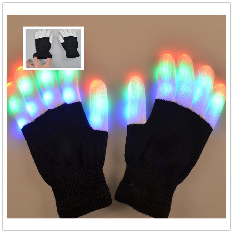 Led Glowing Gloves Rainbow Glowing Gloves - MRSLM