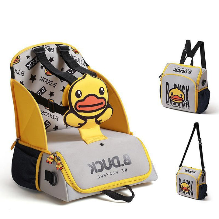Multifunctional Baby Bag Baby Chair Portable Child Dining Chair Bag Diaper Bag Backpack Baby Diaper Bag Baby Essentials (Yellow) - MRSLM