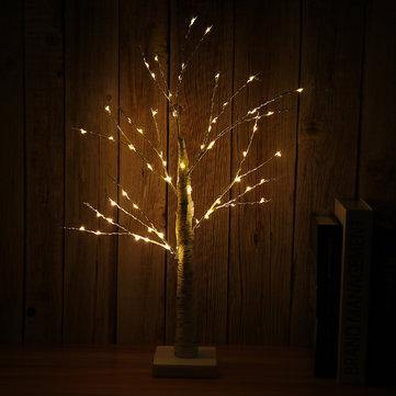 60CM Battery Supply 55LEDs Birch Twig Tree Night Light Holiday Home Party Wedding Decor Christmas Gift - MRSLM