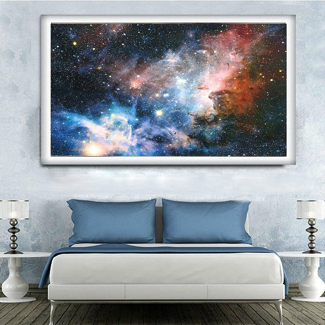 Unframed 43x24 inch Space Galaxy Universe Planet Poster Fabric Silk Paintings Wall Print Art Home Decor - MRSLM