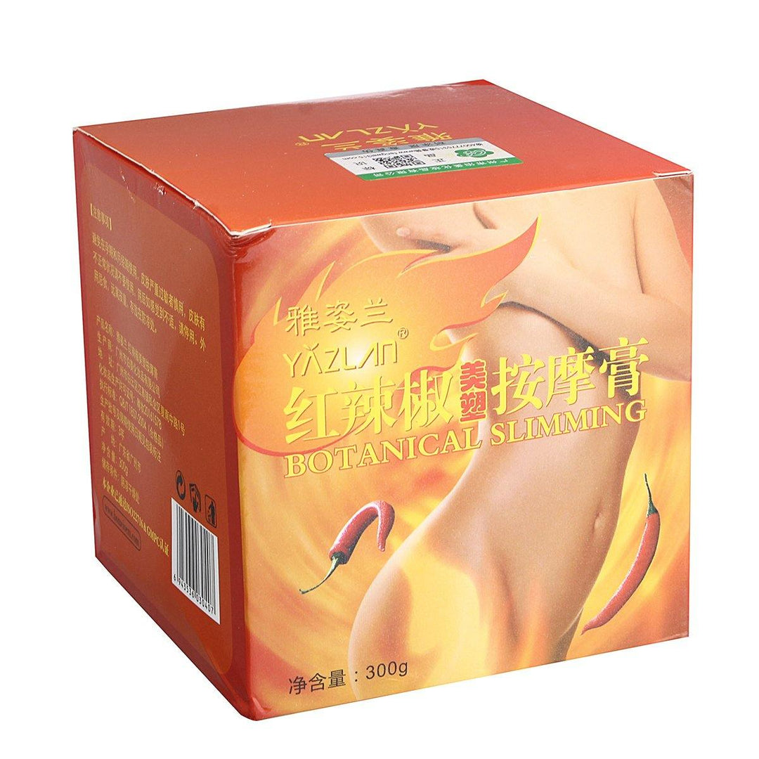 300g Red Chili Slimming Cream Portable Body Waist Slimming Fat Burner Anti-Cellulite Cream - MRSLM