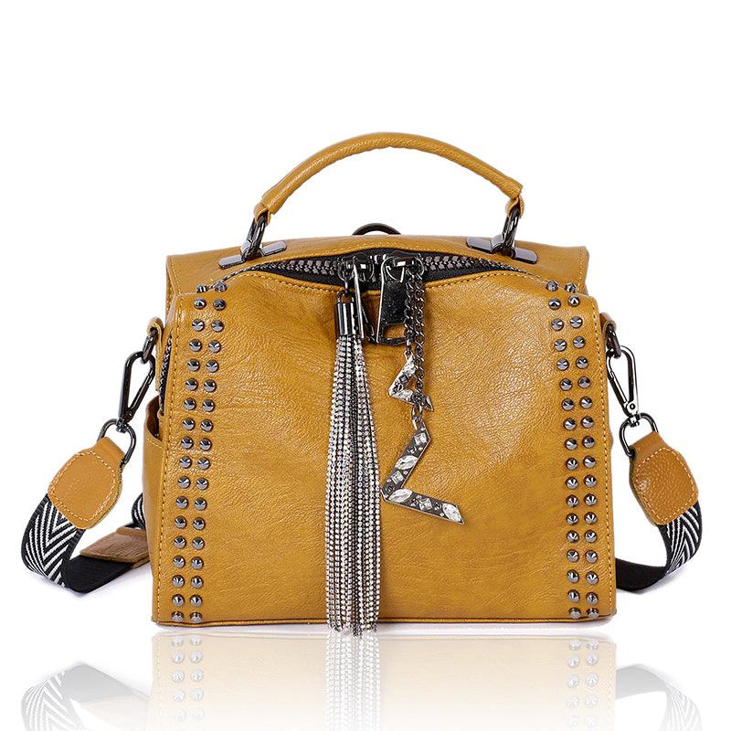 Women's Simple Leather Messenger Shoulder Bag - MRSLM