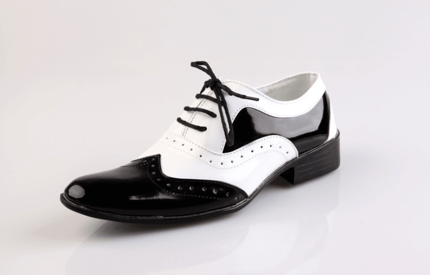 Black-and-white fashionable men's shoes - MRSLM