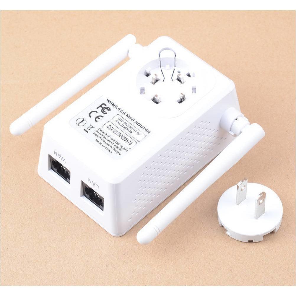 Double antenna dual port 300Mbps wireless repeater routing for wireless WIFI wireless signal amplifier AP - MRSLM
