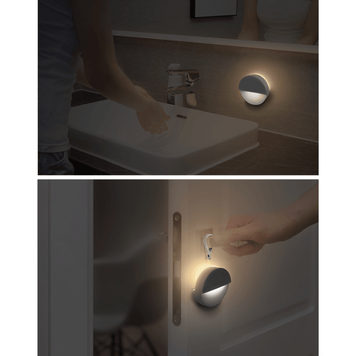 Bluetooth night light smart sensor bedside lamp mini corridor bathroom bedroom lamp (White) - MRSLM