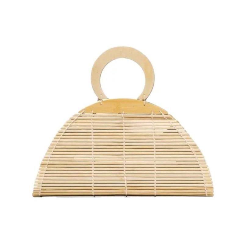 Bamboo Hand-woven Clutch Bag Natural Bamboo Bag Handbag - MRSLM