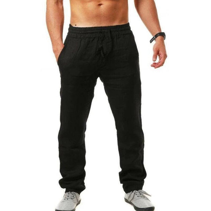 Breathable Cotton And Linen Loose Casual Sports Trousers - MRSLM