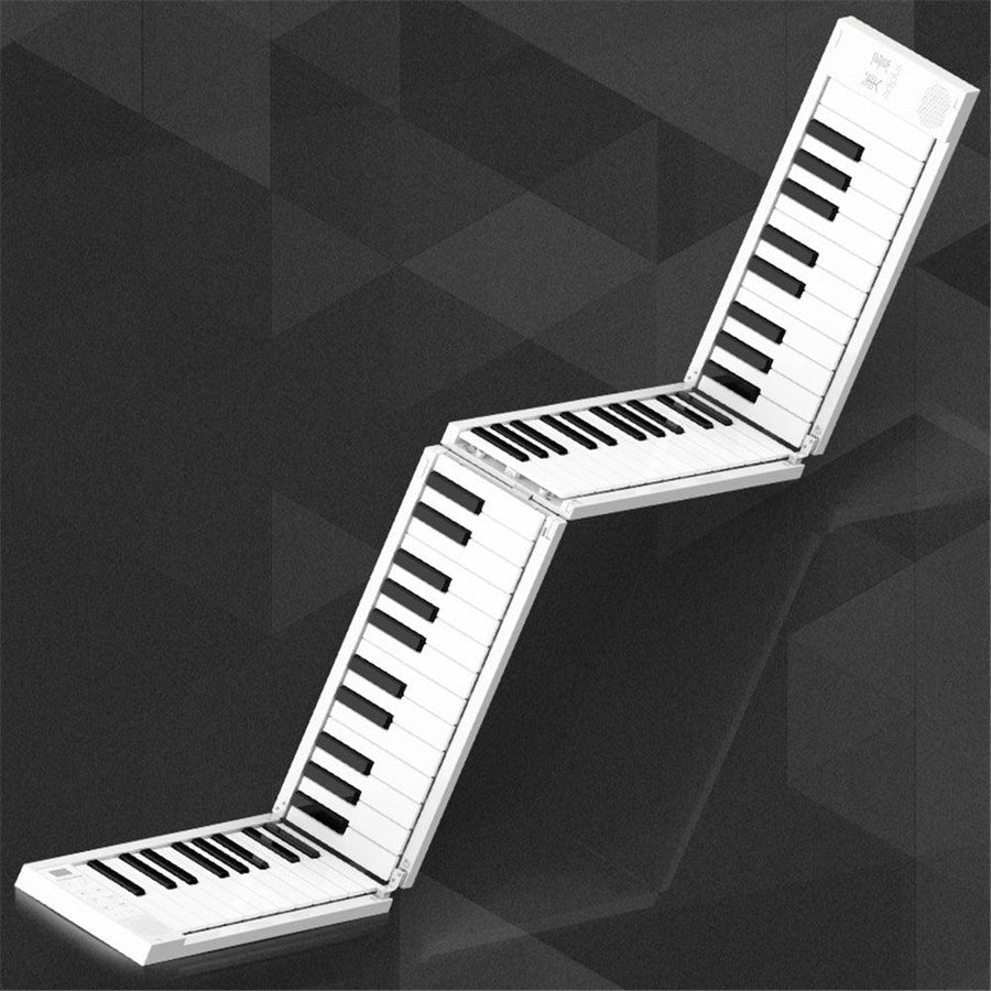 88 Keys Foldable Electronic Piano Portable Keyboard 128 Tones Dual Speakers Headphone Output with Sustain Pedal - MRSLM
