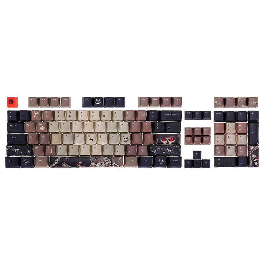 Feker 108 Keys Halloween Keycap Set OEM Profile PBT Dye-Sublimation Keycaps for Mechanical Keyboard - MRSLM