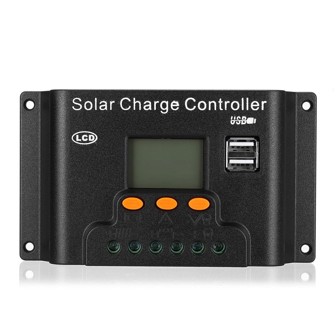 10/20/30/40/50/60A 12v/24v Adjust PWN Solar Battery Charge Controller for Solar Panel Support Dual USB Output/Large LCD Display - MRSLM