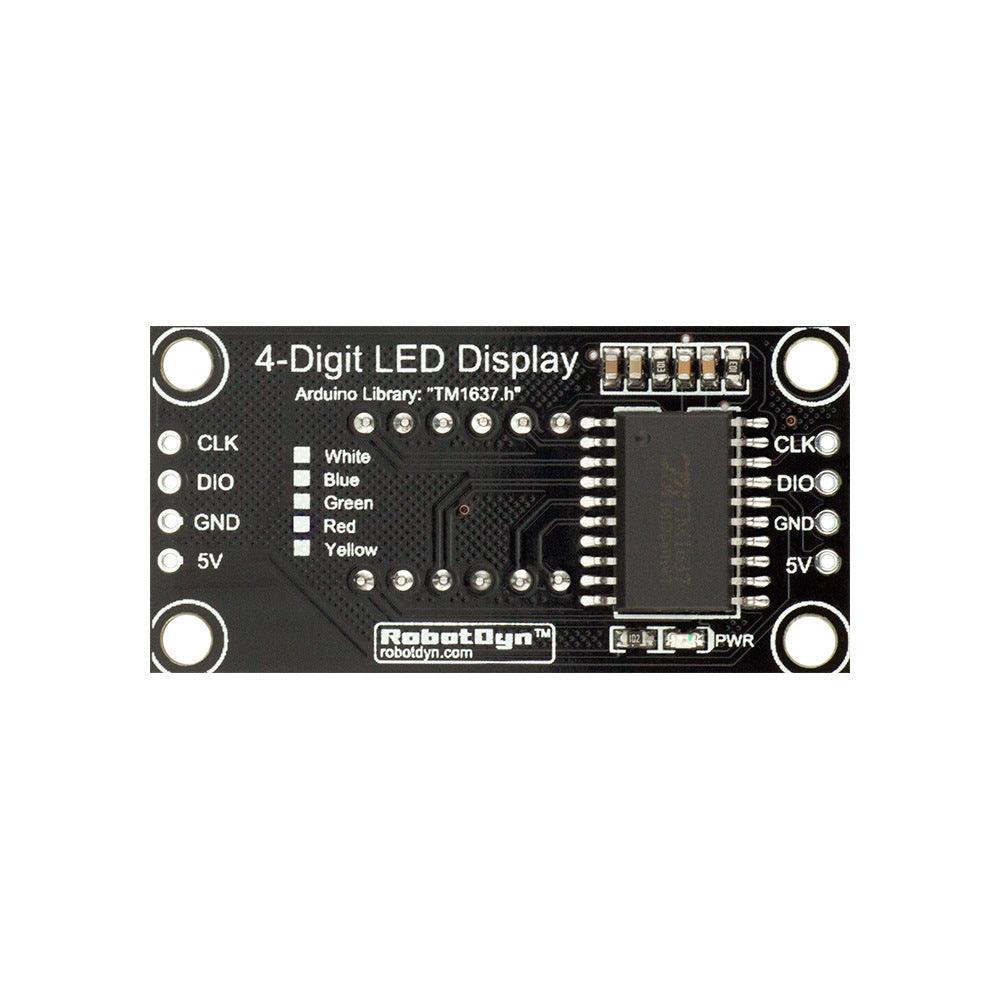 3pcs 0.36 Inch 4-Digit LED Display Tube 7-segments TM1637 30x14mm Yellow Decimal Point Module - MRSLM
