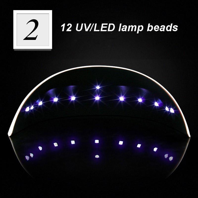 36W Pro Nail Polish Dryer Lamp LED UV Lamp Gel Acrylic Curing Light Manicure Timer - MRSLM