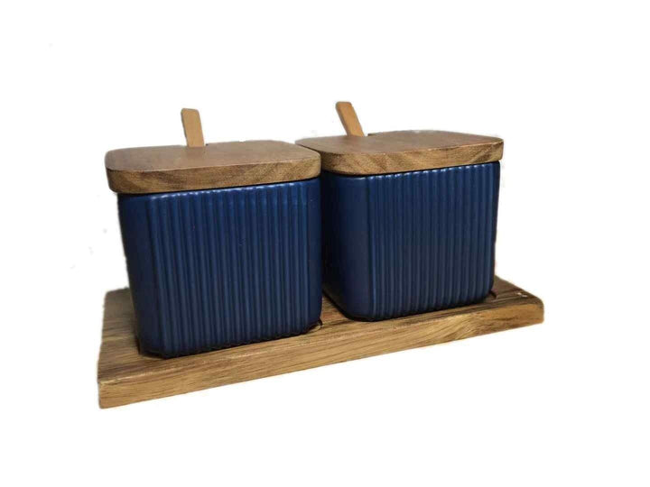 Household Seasoning Box Ceramic Seasoning Jar Set - MRSLM