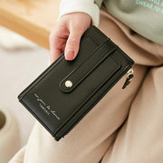 ultra-thin double zipper wallet, view 3 - MRSLM