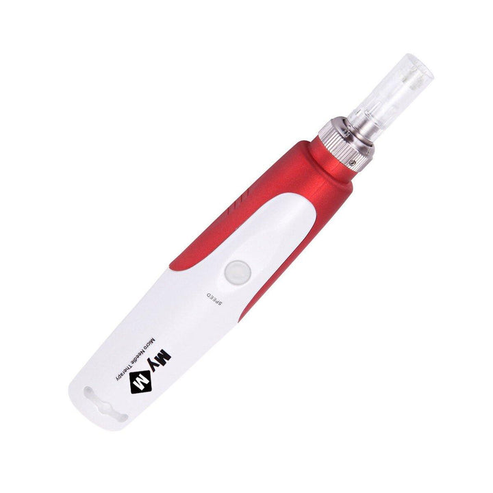 Anti Aging Electric Pen Stamp Auto Facial Micro Needle Roller Skin Acne Remove Beauty Machine - MRSLM