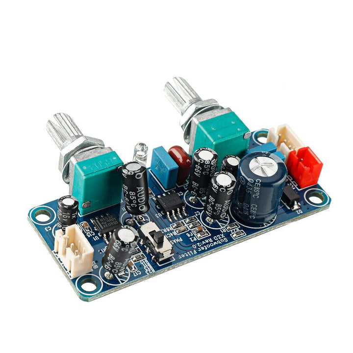Low Pass Filter Bass Subwoofer Preamp Amplifier Board Single Power DC 9-32V Preamplifier with Bass Volume Adjustment - MRSLM