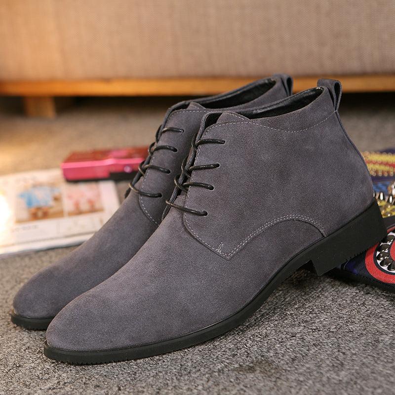 Men's Mid-top Lace-up Pointed Casual Shoes - MRSLM