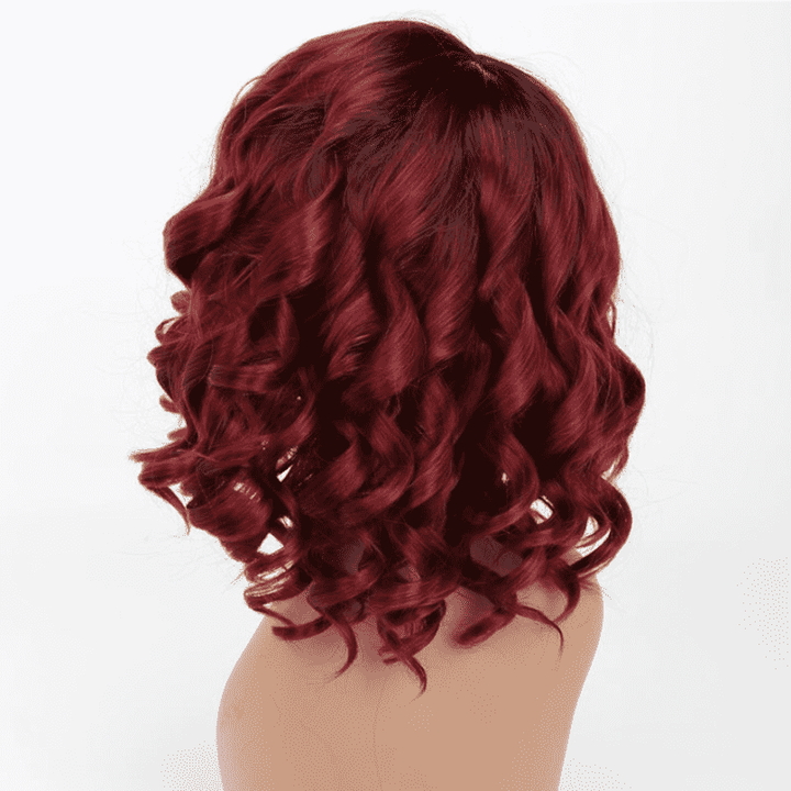 European beauty wig headgear (Wine red) - MRSLM