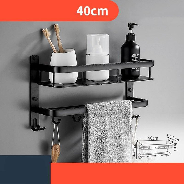 Nordic Minimalist Bathroom Vanity Free Punching Multifunctional Shelf (Single layer 40cm) - MRSLM