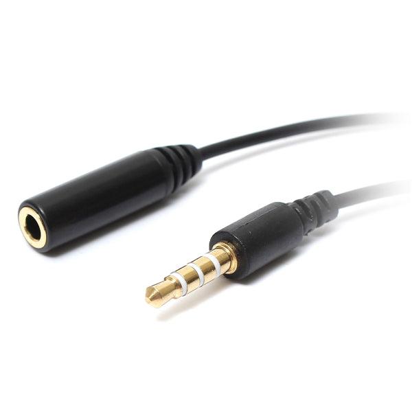 3.5mm 4 Pole Jack Male to Female Earphone Headphone Audio Extension Cable 1M 3Feet - MRSLM
