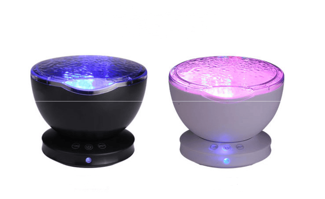 Ocean Wave Projector LED Night Light Remote Control TF Cards Music Player Speaker Aurora Projection - MRSLM