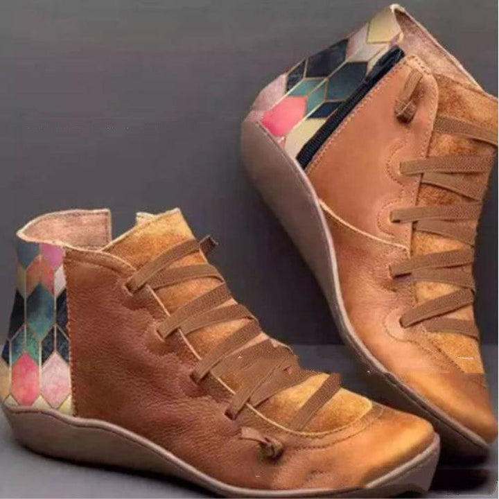 Large Size Short Cotton Boots Women's Flat Snow Boots - MRSLM