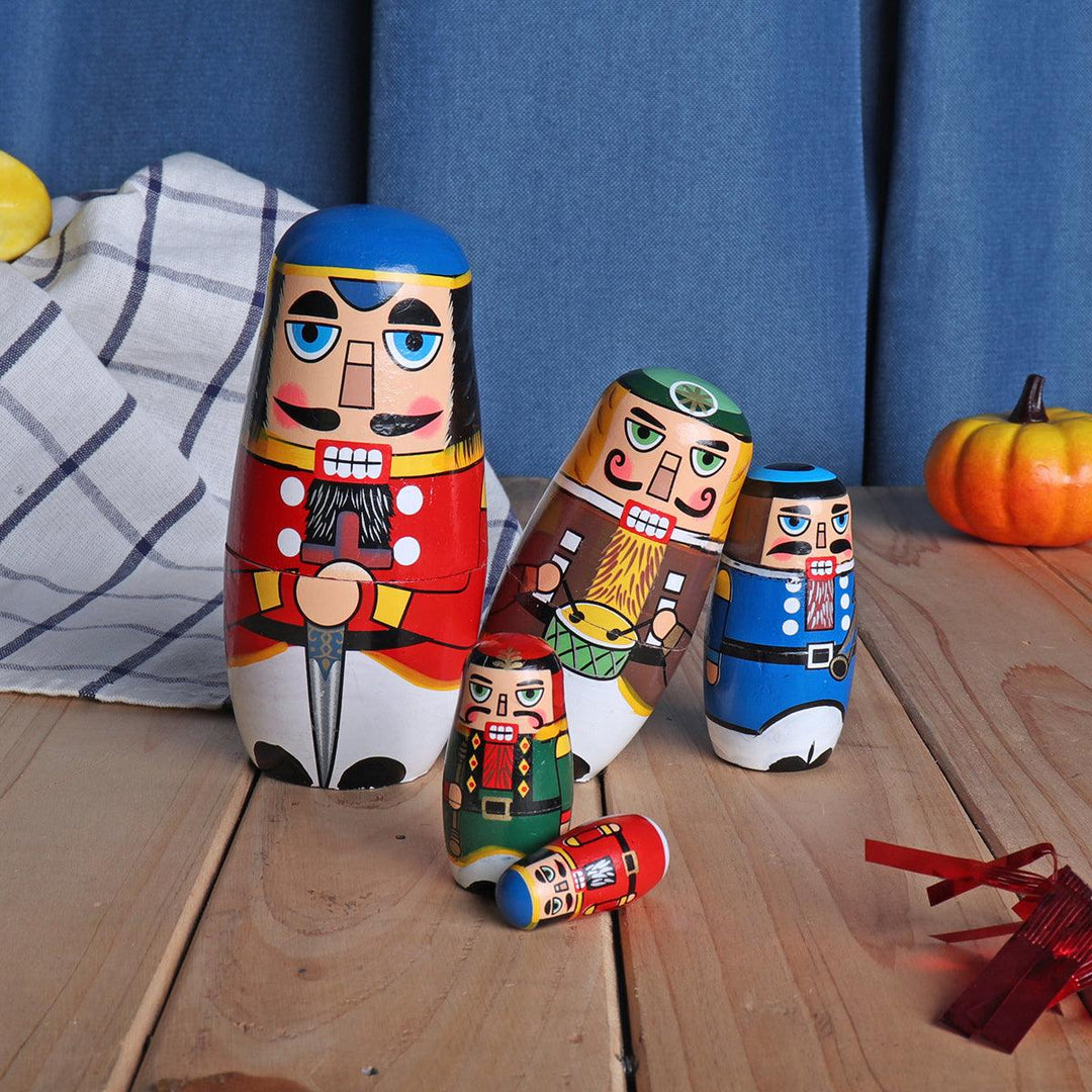 Russian Wooden Nesting Matryoshka Doll Handcraft Decoration Christmas Gifts - MRSLM