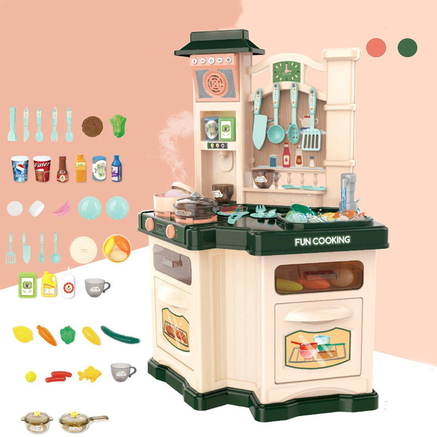 Kitchen Plastic Toys Kitchen Big Kitchen Cooking Simulation Play Educational Toy for Baby Girl Toy Gift - MRSLM