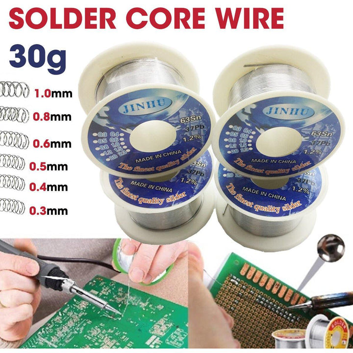 30g 63/37 Tin Lead Line Welding Soldering Wire Reel 0.3/0.4/0.5/0.6/0.8/1.0mm Solder Core Wire - MRSLM