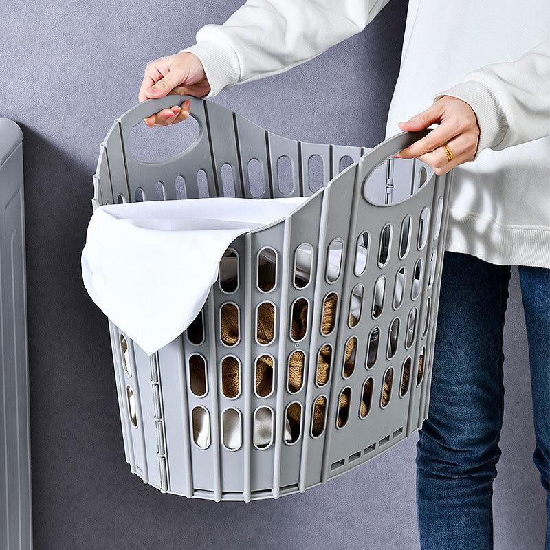 Plastic Household Toilet Folding Dirty Laundry Basket - MRSLM