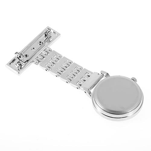 Stainless Steel Arabic Numeral Quartz Brooch Doctor Hanging Nurse Pocket Watch - MRSLM