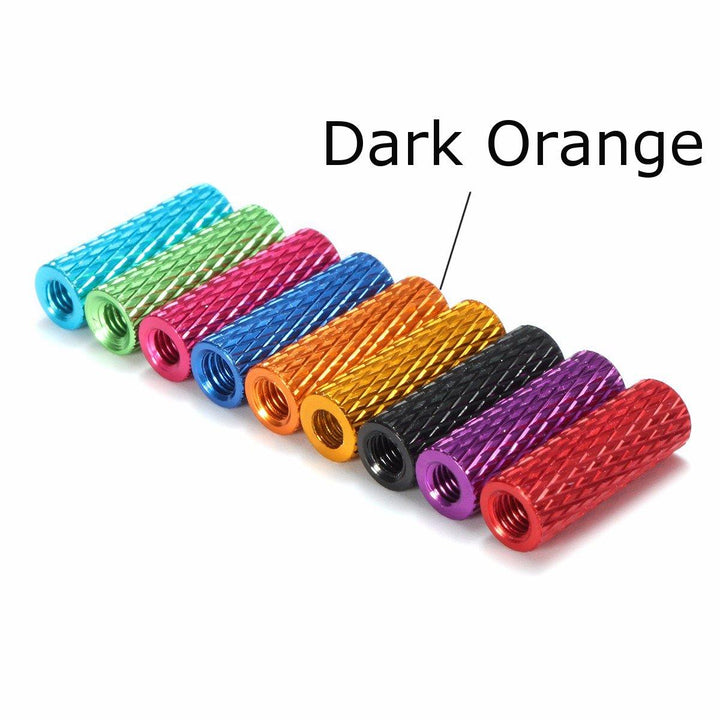 Suleve™ M3AS2 10Pcs M3 10mm Knurled Standoff Aluminum Alloy Anodized Spacer - MRSLM