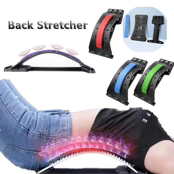 Back Stretcher Adjustable Back Cracker Massage Waist Neck Fitness Lumbar Cervical Spine Support Pain Relief