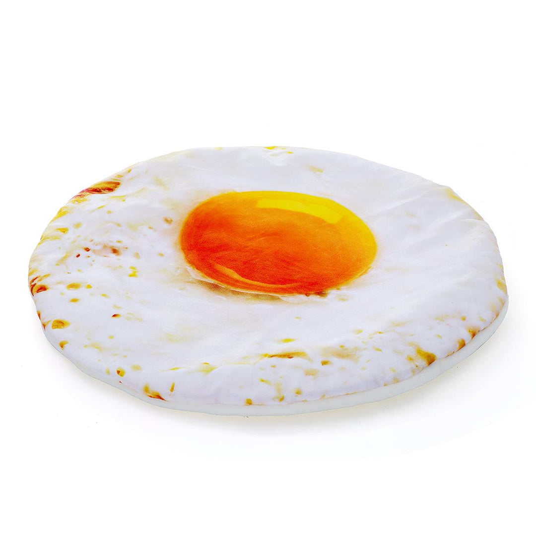 Delicious Pizza Fried Eggs Bacon Chinese Cabbage Pattern Pet Mat Round Cat Puppy Bed Blanket Dog Mat Pet Cat Sleeping Beds Nest - MRSLM