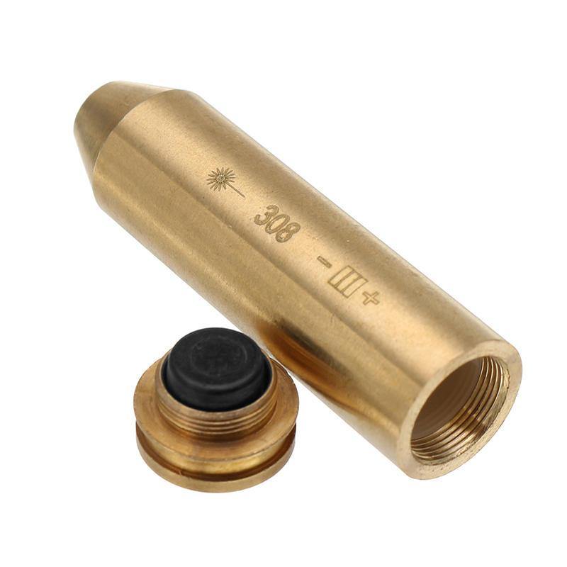308 Laser Bore Sighter Red Dot Sight Brass Cartridge Bore Sighter Caliber - MRSLM