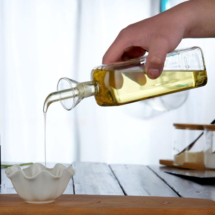 125-500ml Olive Oil Glass Dispenser Vinegar Pourer Bottles Kitchen Cooking Tool - MRSLM