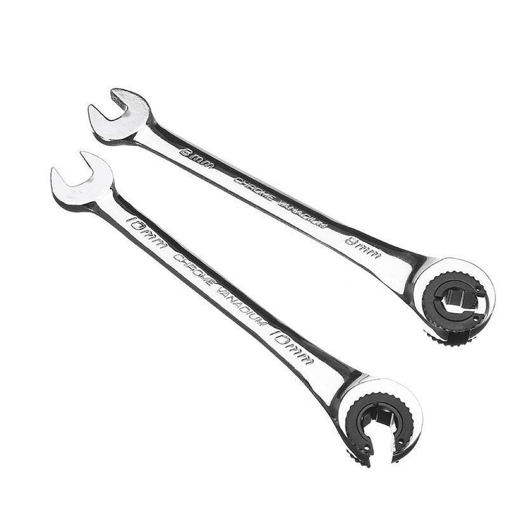 Metric Tubing Ratchet Wrench Flexible Head Steel 8-14mm Repair Tool - MRSLM