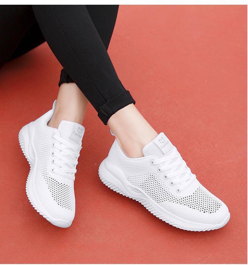 Mesh Sports Women's Shoes Korean Casual White - MRSLM