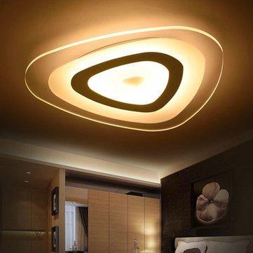 48W Modern Ultrathin LED Flush Mount Ceiling Light 3 Color Adjustable for Living Room Home - MRSLM