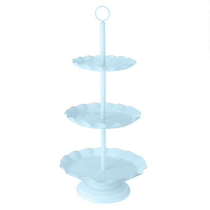 2 / 3 Ters Blue Cake Holder Cupcake Stand Birthday Wedding Party Display Holder Decorations - MRSLM