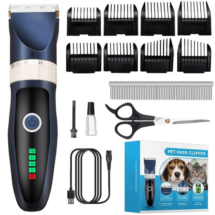 Pet Professional Dog Grooming Clippers Kit For Dog Cat Hair Trimmer Groomer Set - MRSLM