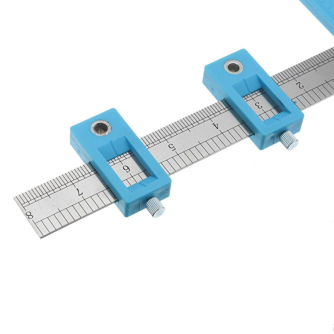 Hole Punch Locator Jig Tool Drill Guide Drawer Cabinet Hardware Dowel Woodworking Ruler - MRSLM