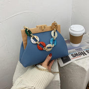 Acrylic chain small shoulder bag, view 4 - MRSLM