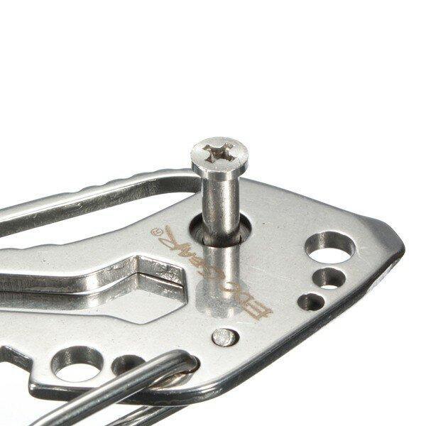 DANIU EDC Multi Pocket Tool Carabiner Screwdriver Wrench Gear Key Holder Clip Folder Keychain - MRSLM