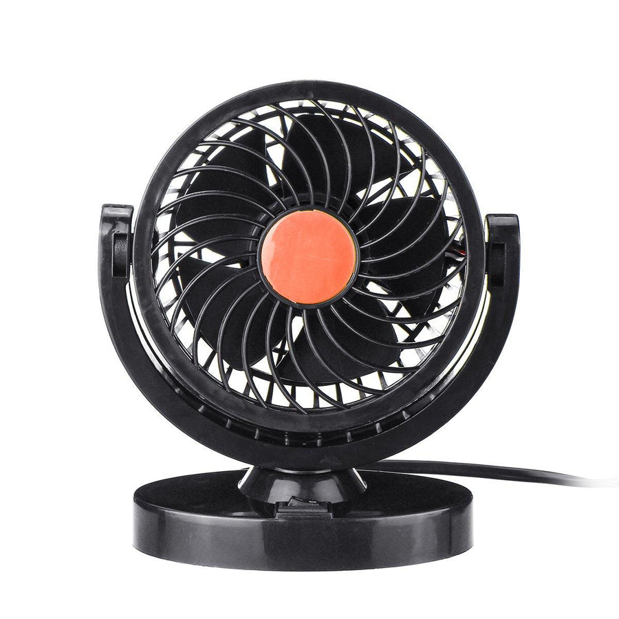 DC 12V/24V 360° All-Round Mini Auto Air Cooling Fan Adjustable Low Noise - MRSLM