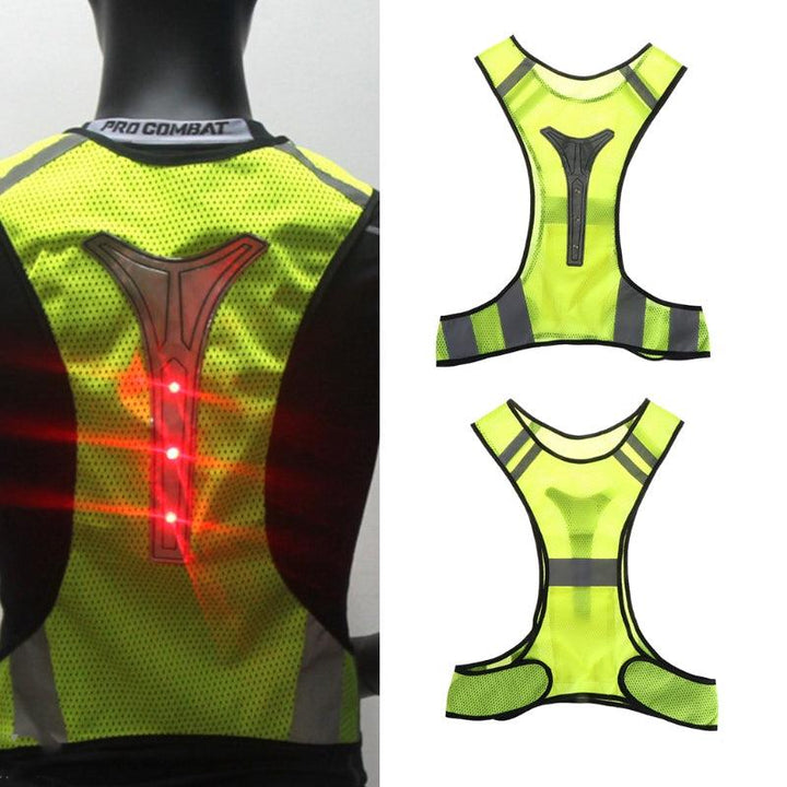 Fluorescent vest LED light reflective vest - MRSLM