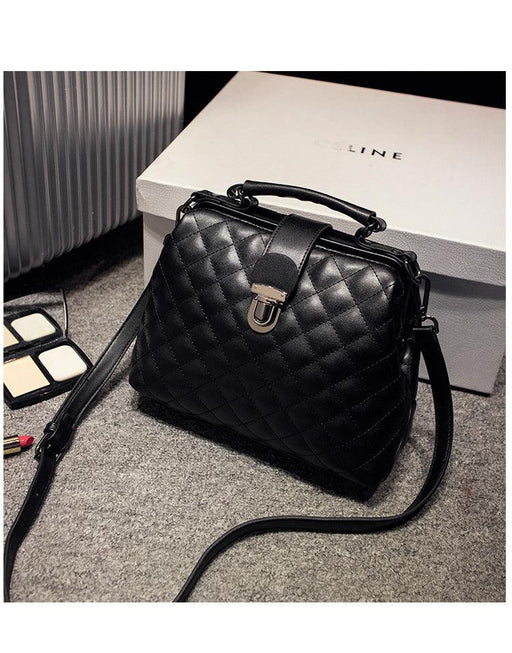retro quilted leather doctor bag, view 5 - MRSLM