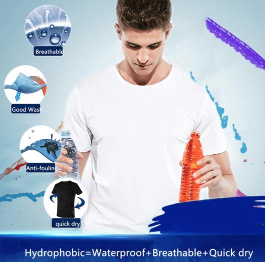 Quick-drying Waterproof Anti-fouling T-shirt Couple Half Sleeve Bottoming Shirt - MRSLM